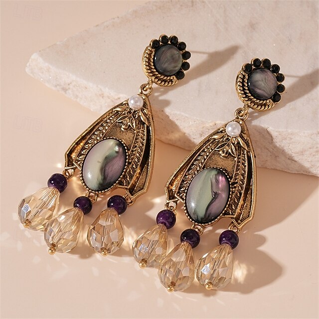 1 Pair Earrings For Women's Crystal Street Date Beach Alloy Vintage Style4