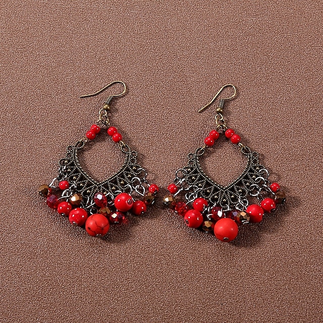  1 Pair Earrings For Women's Street Date Beach Alloy Vintage Style