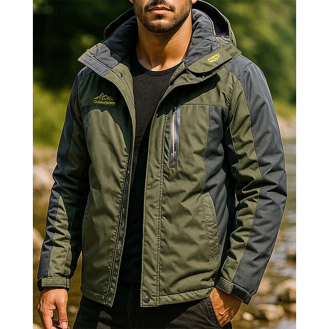 Men's Windbreaker Softshell Jacket Hiking Jacket Outdoor Fleece Lining Thermal Windproof Quick Dry Hiking Outfits Hiking Clothes Winter Autumn / Fall Jacket Hunting Tennis Camping / Hiking / Caving4