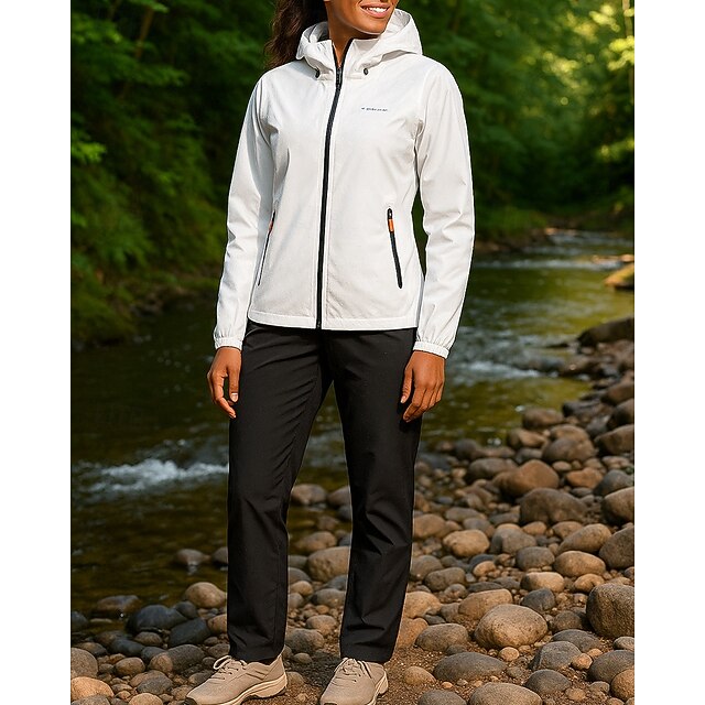 Women's Sport Set Hiking Set Outdoor Waterproof Hiking Outfits Hiking Clothes Summer Spring Top Camping / Hiking / Caving Running Solid Color White4