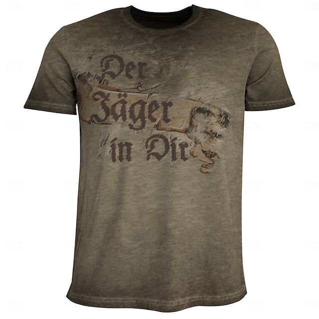  Oktoberfest Rådyr T-skjorte Lederhosen T-skjorte Match Bayersk München Tysk Graphic Til Herre Voksne Karneval Oktoberfest øl 3D-utskrift Fest