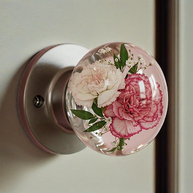  Poignée de porte décorative unique en résine incrustée, design artistique, poignée d'armoire artistique faite à la main pour portes intérieures, tiroirs, placards, décoration intérieure