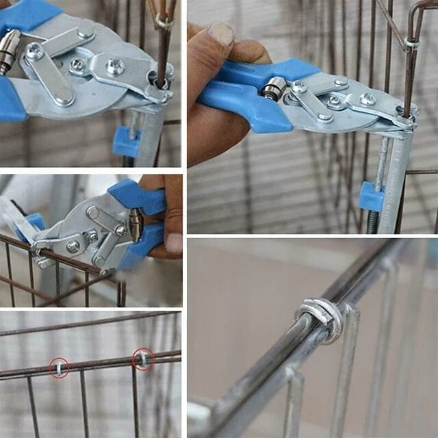 Plier Wire Cage Clamp Pliers Tools for M Type Nails Chicken Rabbit Bird ...