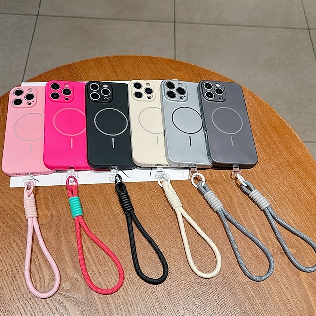  telefon Carcasă Pro iPhone 16 15 14 Pro Max Plus iPhone 13 Pro Max Zadní kryt s Lanyardem Podpora bezdrátového nabíjení Nárazuvzdorné Retro