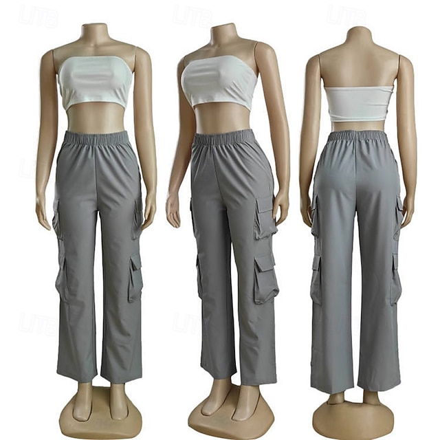  Pentru femei Pantaloni Cargo Παντελόνι πεζοπορίας În aer liber Fit regulat Impermeabil Pantaloni Buzunar Talie elastică Negru Cafea Camping / Drumeții Alergat S M L XL
