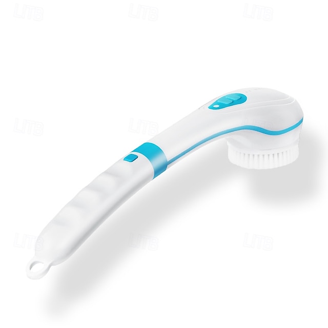  Cepillos de baño eléctricos de silicona, cepillo de ducha de masaje de mano, USB, impermeable, mango largo, herramienta exfoliante de limpieza corporal.