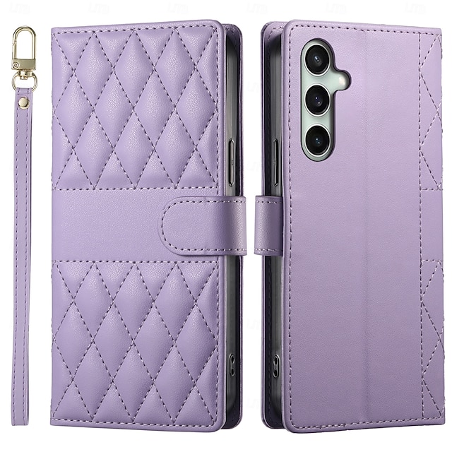  telefon Kılıf Na Samsung Galaxy S25 S25 Edge S24 S24 WS S23 Ultra Plus S22 Plus Ultra A55 5G A35 5G A25 A15 Etui na karty portfela Z podpórką ze smyczą Gniazdo karty Retro TPU Skóra PU
