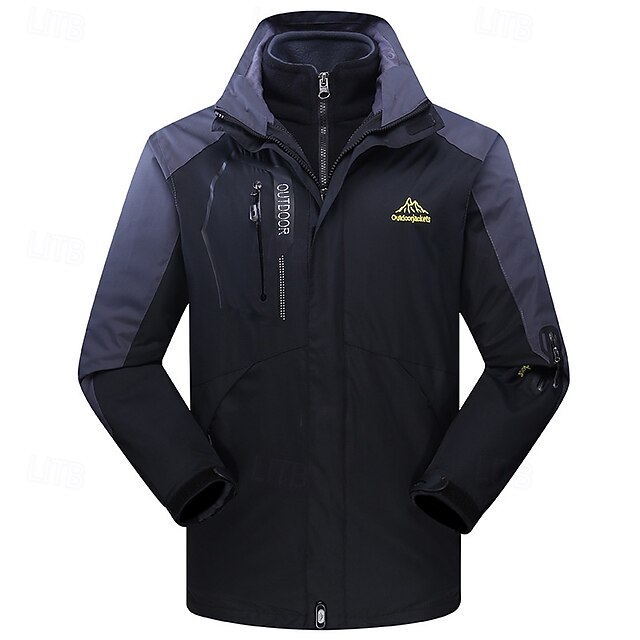 Women's Hoodie Jacket Hiking Jacket Hiking 3-in-1 Jackets Outdoor Thermal Warm Waterproof Windproof Detachable Fleece Hiking Outfits Hiking Clothes Winter Jacket 3-in-1 Jacket Winter Jacket Fleece3