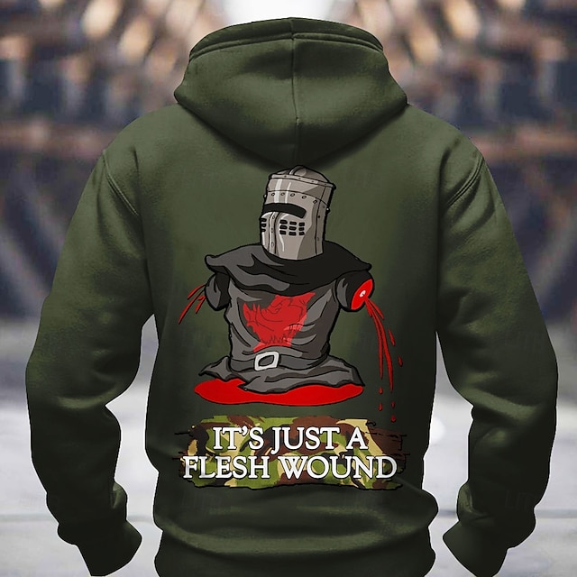  Per uomo Cavalieri Templari Felpe con cappuccio Felpa Felpa con cappuccio Felpa con cappuccio Girocollo Etnico Stampa 3D Ferie Caccia Nero Rosso Coulisse Grafico Autunno Inverno progettista