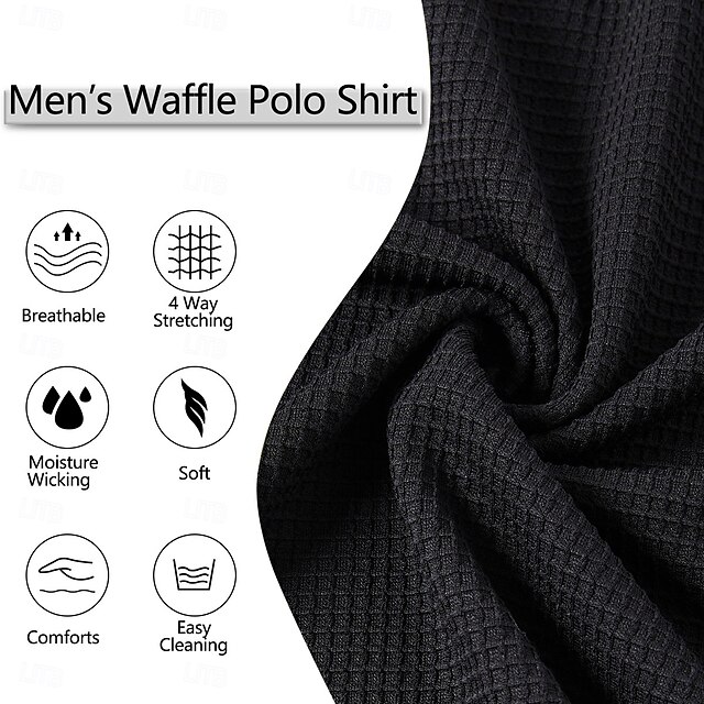 Per uomo Maglietta Waffle Maglia Henley a nido d'ape Camicie da uomo