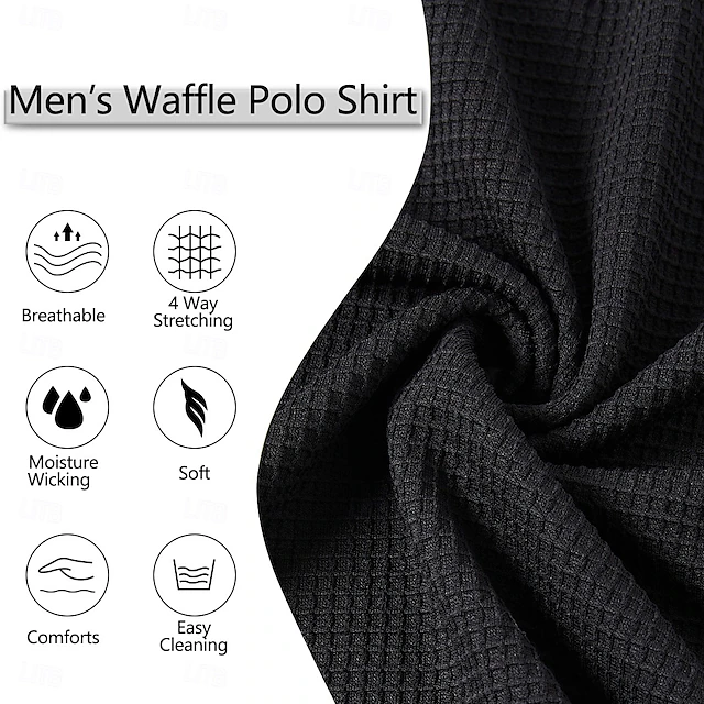 Per uomo Maglietta Waffle Maglia Henley a nido d'ape Camicie da uomo Per uomo Maglietta Waffle Maglia Henley a nido d'ape Camicie da uomo