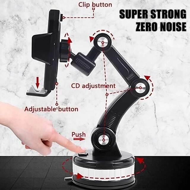  Soporte de teléfono con súper adsorción para salpicadero de coche, soporte con ventosa, soporte universal creativo de navegación, ajustable para parabrisas, soporte para teléfono con GPS y smartphone.