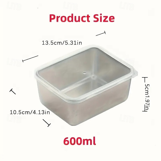 3pcs Stainless Steel Food Storage Containers Set, BPA-Free, Reusable ...