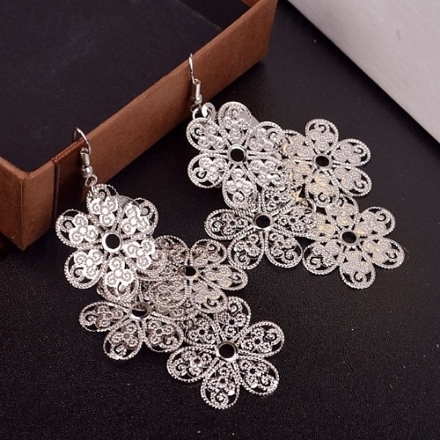  Boucles d'oreilles pendantes classiques en forme de feuille, bijoux en argent pour anniversaire, Saint-Valentin, cadeau quotidien