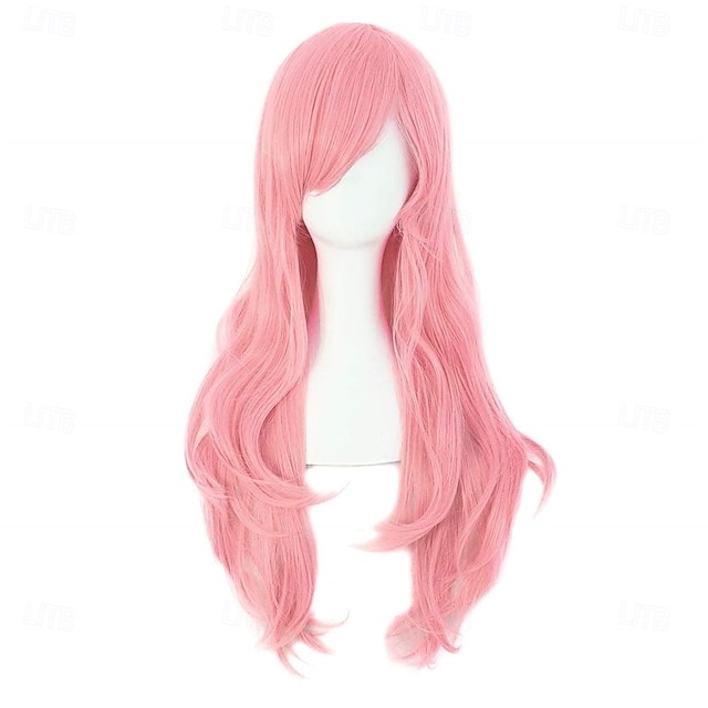  Perruque de cosplay d'Halloween avec cheveux bouclés longs de 28 à 70 cm