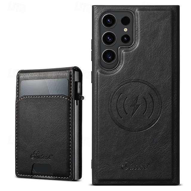  puhelin Etui Käyttötarkoitus Samsung Galaxy S25 S24 S23 Ultra Plus S22 Plus Ultra Takakuori Magneetti Tukee langatonta latausta Tukijalka Retro TPU PU-nahka
