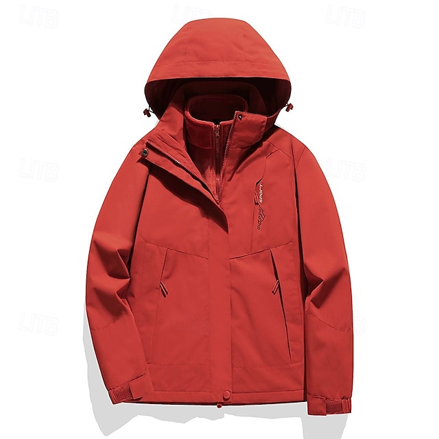  Mujer Chaqueta Softshell Chaqueta para senderismo Chaqueta térmica Al aire libre Impermeable Resistente al Viento Trajes de senderismo Ropa de senderismo Invierno Otoño Camiseta Camping / Senderismo