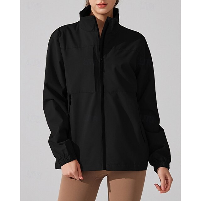  Women's Windbreaker Softshell Jacket Hiking Jacket Outdoor Waterproof Windproof Hiking Outfits Hiking Clothes Spring Autumn / Fall Top Camping / Hiking / Caving Running Solid Color Black White Pink