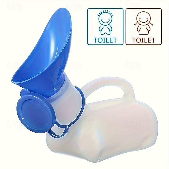  男性用ポータブルトイレ &女性用 - 広々とした漏れ防止の小便器、扱いやすいデザイン、車やRVキャンプ用の耐久性のあるプラスチック製キャンプ用トイレ &屋外活動