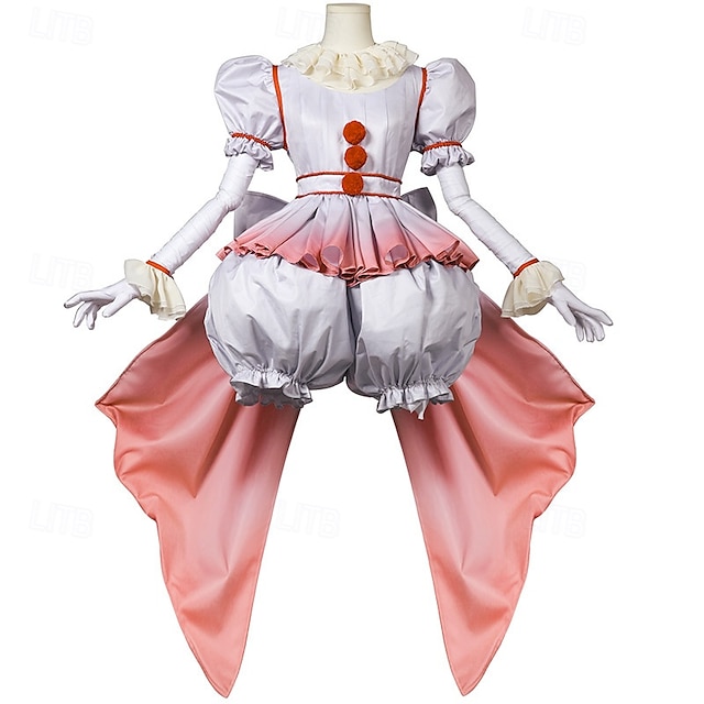  Bohóc Pennywise Halloween Jelmez Azt Borzalom Ijesztő jelmez Felnőttek Női Mindszentek napja Farsang Teljesítmény Parti Egyszerű Halloween jelmezek Kiöltözik