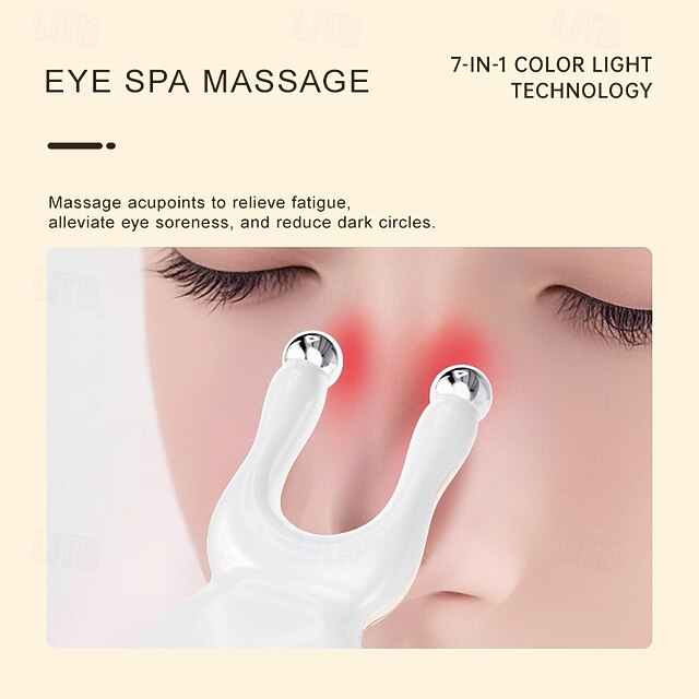 7 Colors Led Light Therapy EMS Microcurrent Facial Beauty Device Skin ...