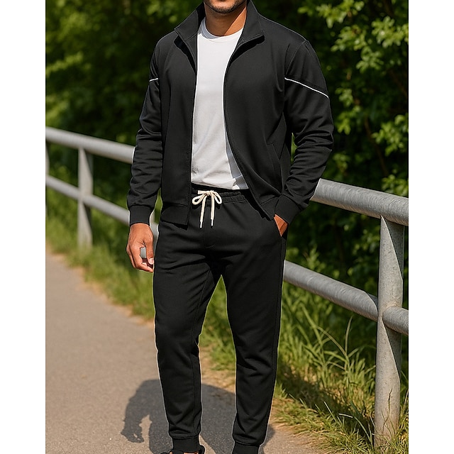  Dam Träningsoverall Joggingbyxor Fritids- Långärmad Vindtät Gym Träning Löpning Sportkläder Sportkläder Solid färg Svart Aprikos Grå