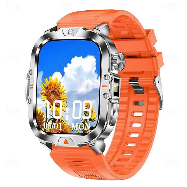  Reloj inteligente de 2,01 pulgadas, reloj inteligente para fitness, running, Bluetooth, podómetro, recordatorio de llamadas, rastreador de actividad, compatible con Android e iOS, para hombre, modo