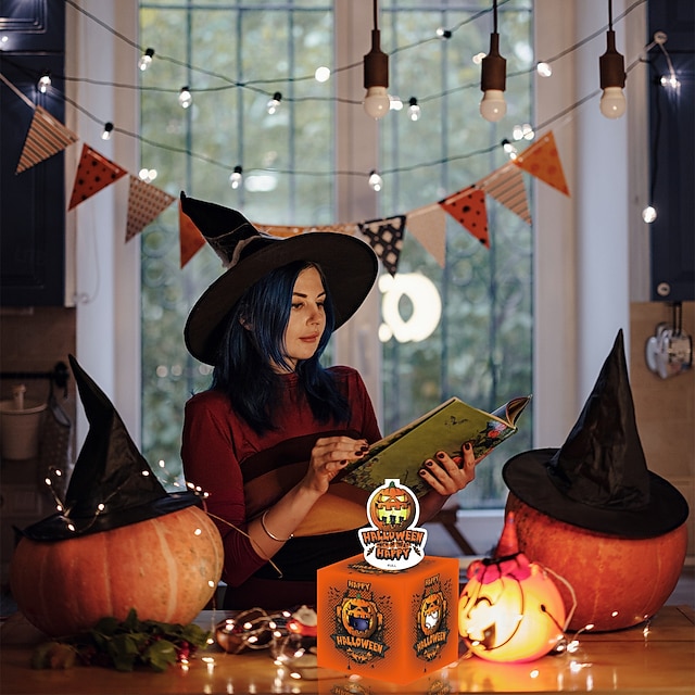  śliczne naklejki halloweenowe dla dzieci, odjazdowe dekoracje halloweenowe z cukierek albo psikus, zostańmy upiorni, chodźmy, ghule, szkielety, duchy, dynie, naklejki winylowe wodoodporne na butelki z