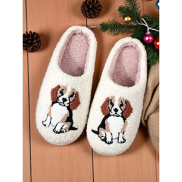  chinelos femininos confortáveis para ambientes internos com bordado de corgi – chinelos fofos e quentinhos para o inverno e para relaxar