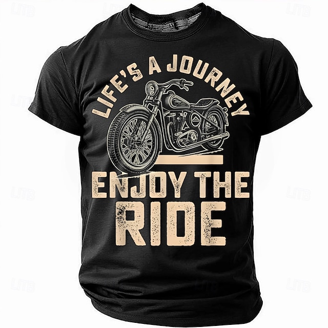 Herren Motorrad Lustiger Slang T Shirt Kurzarm T-Shirt 3D-Druck Rundhalsausschnitt Hemd Mode Täglich Basic Straße Lässig Täglich Schwarz Rote Blau Sommer Frühling Ganzjahres Bekleidung S M L XL XXL