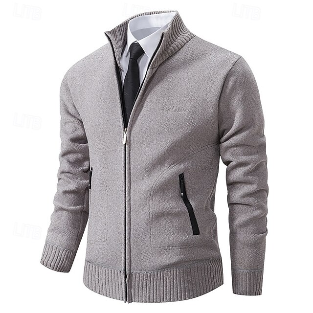 Homme Pull Robe pull Gilet Cardigan Pull zippé Pull Tricoté Côtelé