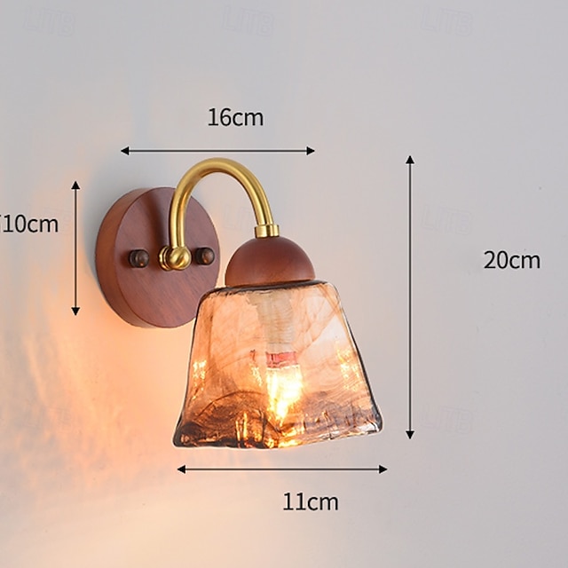  arandela, luminárias de parede modernas, arandelas de parede estilo fazenda com cúpula de vidro transparente, luzes de parede para sala de estar, quarto, escada, banheiro, corredor 110-240v