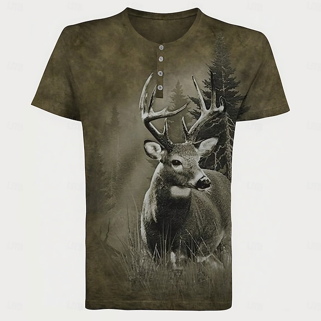  Oktoberfest Veado Combinação de camisetas Lederhosen Camisa Henley Bávaro Munique Alemão Arte Gráfica Para Homens Adulto Carnaval Cerveja Oktoberfest Impressão 3D Festa