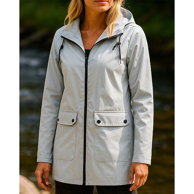  Damen Wanderjacke Regenmantel wasserdichte Jacke Außen Winddicht Leicht Atmungsaktiv Wanderoutfits Wanderbekleidung Frühling Herbst Jacke Spandex Jagd Camping / Wandern / Höhlenforschung Laufen