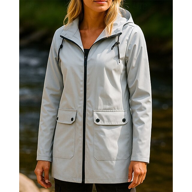 Women's Hiking Jacket Raincoat waterproof jacket Outdoor Windproof Lightweight Breathable Hiking Outfits Hiking Clothes Spring Autumn / Fall Jacket Spandex Hunting Camping / Hiking / Caving Running4