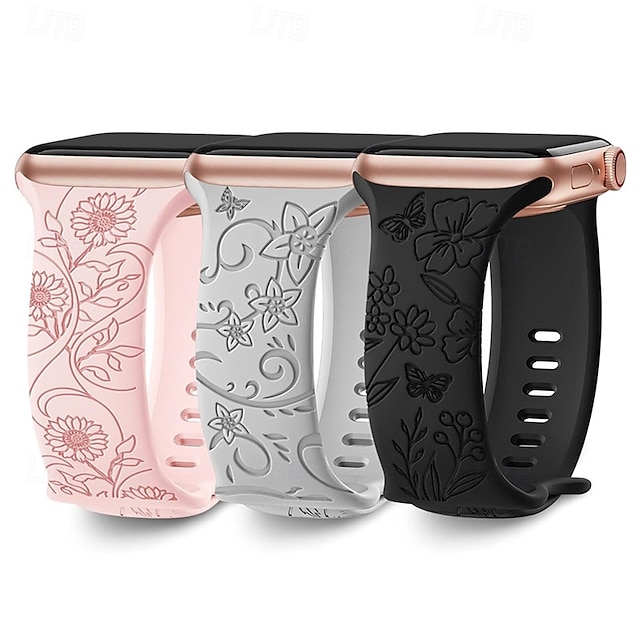  Compatible avec Bracelet Apple Watch 38mm 40mm 41mm 42mm 44mm 45mm 49mm Réglable Silicone Bracelet de remplacement pour iwatch Ultra 2 Série 9 8 7 SE 6 5 4 3 2 1