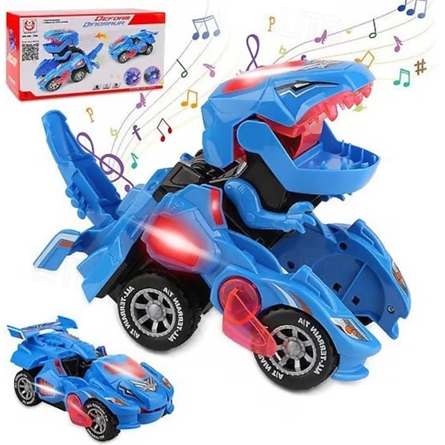  elektrisk audiovisuell transformerbar dinosaurtank med lys hg-788 transformerbar musikkdinosaur barneleke