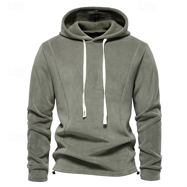  Homens Moletom Moletom de lã Tático Azul Marinha Verde Cáqui Cinzento Com Capuz Tecido Patchwork Desportos e Ar livre Casual Diário Roupa de rua Legal Designer Outono & inverno Roupa Moletons Moletons