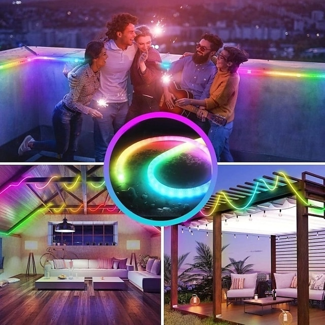  شريط ضوء LED نيون مصفوفة WS2811 مقاوم للماء 12 مم شبكة دائرية 360 درجة RGB ضوء أحمر مرن لتزيين غرفة النوم DC5V للهالوين