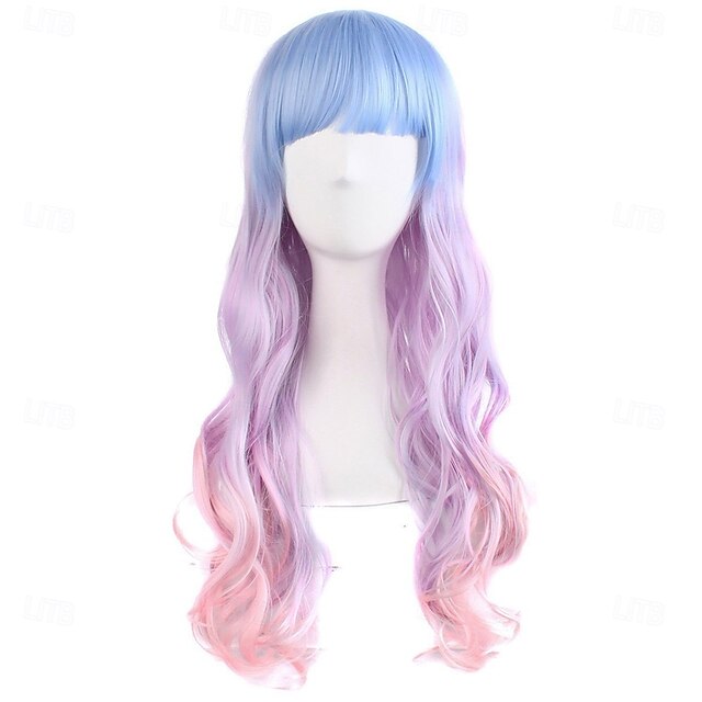 Beautiful Long Wavy Harajuku Style Cosplay Wig  Halloween Cosplay Party Wigs3