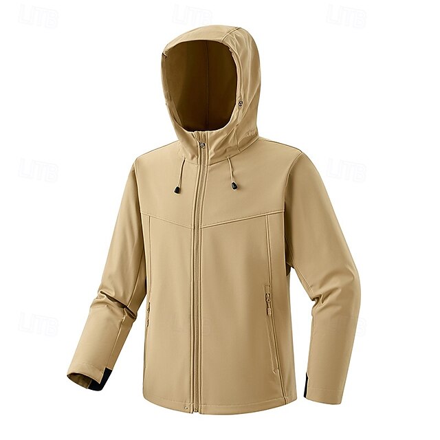  Herren Windjacke Softshelljacke Wanderjacke Außen Wasserdicht Winddicht Langlebig Wanderoutfits Wanderbekleidung Frühling Herbst Oberteil Camping / Wandern / Höhlenforschung Laufen Einfarbig