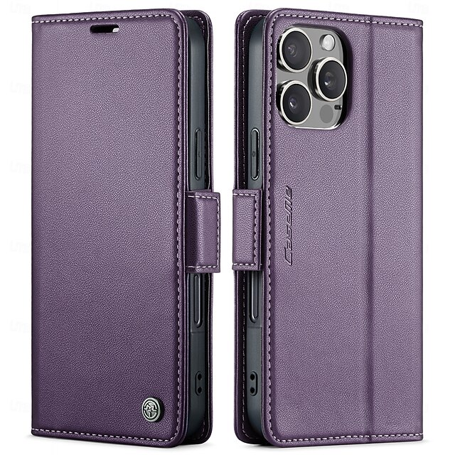  telefono Custodia Per Apple AirTag iPhone 17 Air iPhone 16 15 14 Pro Max Plus iPhone 16e iPhone 13 12 11 Pro Max Mini Custodia a Flip Protezione Completa Cavalletto Slot per Carte TPU Pelle PU