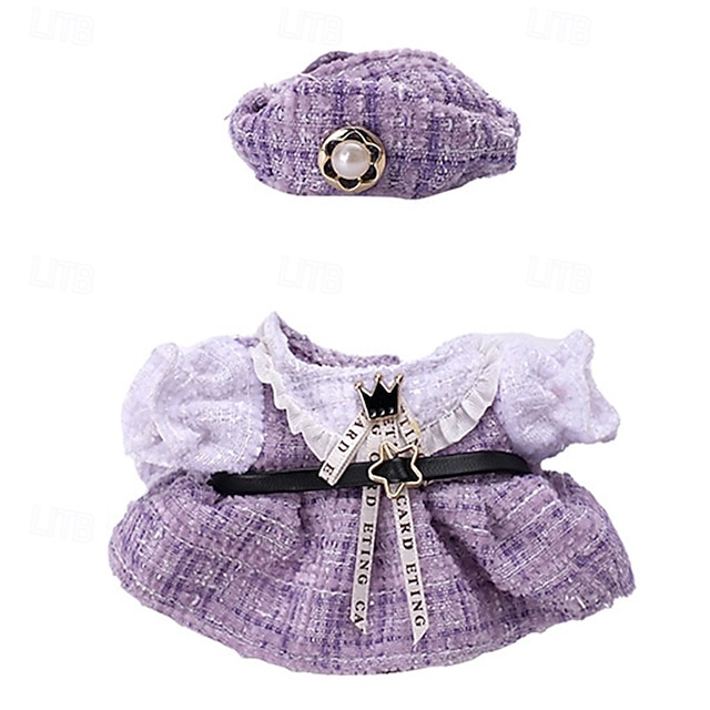 Labubu Puppenkleidung Weihnachts-Rentier Outfit - Süßes Dress & Hat Set