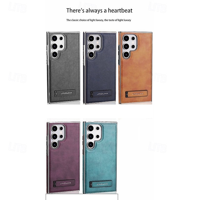  電話 ケース 用途 サムスンのギャラクシー S25 S24 S23 Ultra Plus バックカバー スタンド付き 耐衝撃 レトロ風 TPU PUレザー