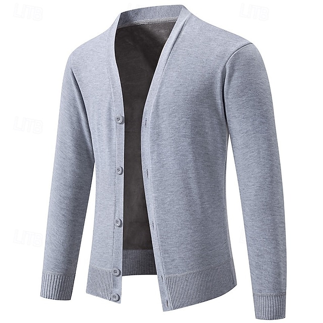  Herren Pullover Kleid Pullover Strickjacke Strickpullover Gerippt Stricken Kurz Gestrickt Gerippt Einfach V Ausschnitt Mode Schals Lässig Alltagskleidung Bekleidung Frühling Herbst Schwarz Marineblau
