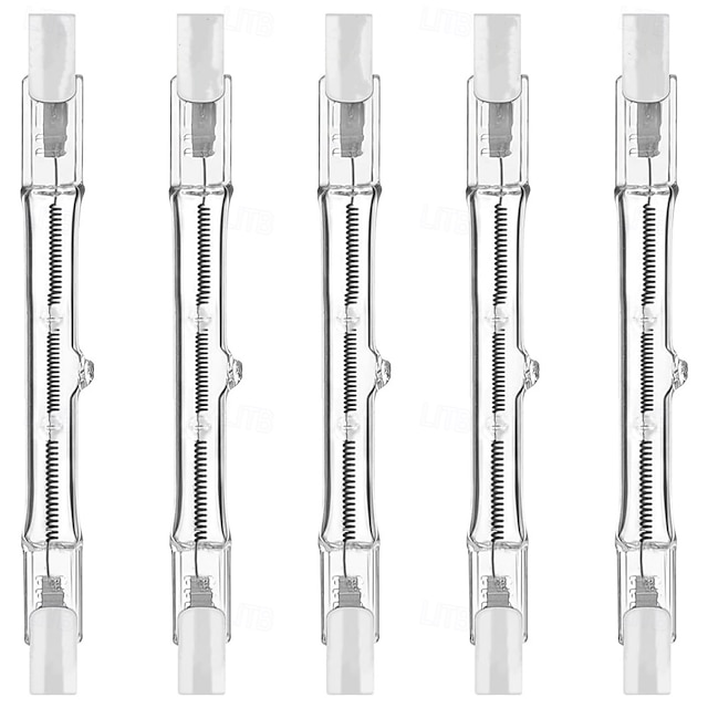  Żarówki halogenowe R7S 100 W 150 W, typ J78 mm, żarówki T3, ściemnialne, 110 V 220 V, 3-calowe, halogenowe, dwustronne, do oświetlenia roboczego/bezpieczeństwa/krajobrazowego, 5 szt.