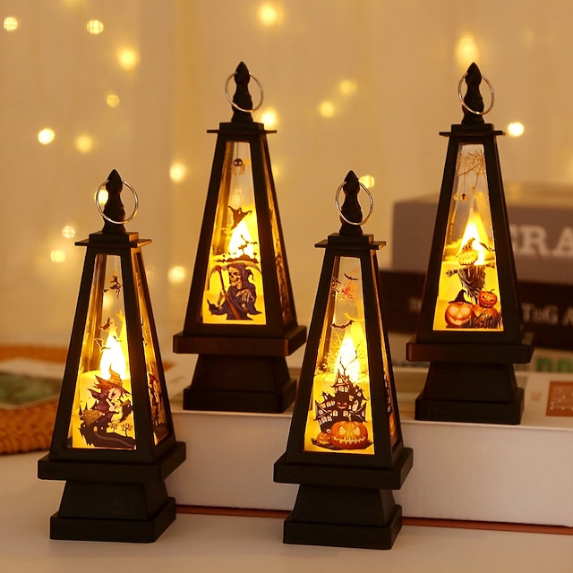  1 kpl 16 * 5,5 cm halloween-koriste led-tuulivalo kynttilävalo sisä- ja ulkokäyttöön juhlakoriste-esinevalo