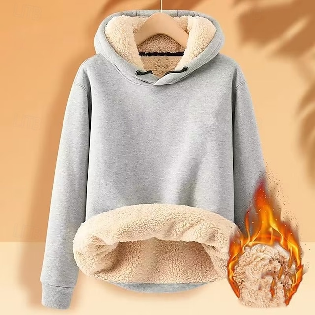  Homme Sweat à capuche Sweat à capuche en polaire Abricot Noir Jaune Vin Rouge À capuche Uni Cordon de serrage Sport & Loisir Quotidien Fête Polyester Streetwear Basique Occasionnel Automne Hiver
