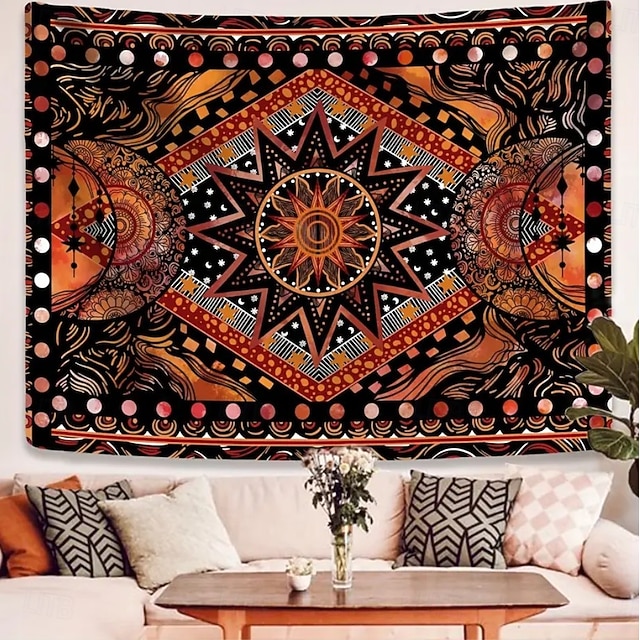 Tapestry Blanket Wall Hangings Plaid Ethnic Native American Bedroom ...