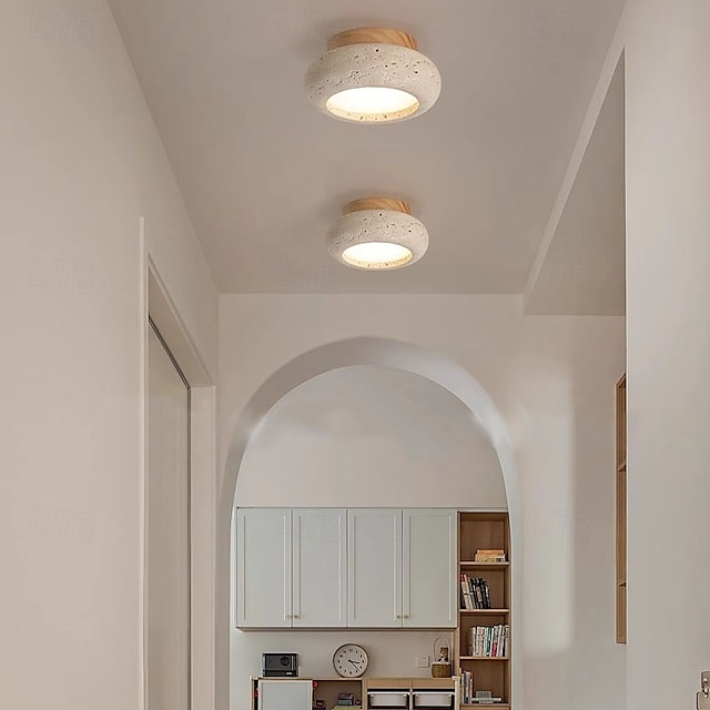  LED Ceilling Light Stone Flush Mount Ceiling Light 15cm Ceiling Lamp for Living Room Corridor Aisle